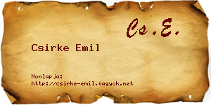 Csirke Emil névjegykártya